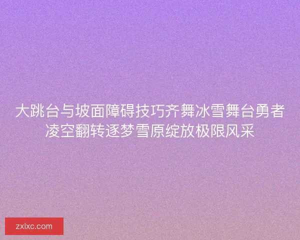 大跳台与坡面障碍技巧齐舞冰雪舞台勇者凌空翻转逐梦雪原绽放极限风采